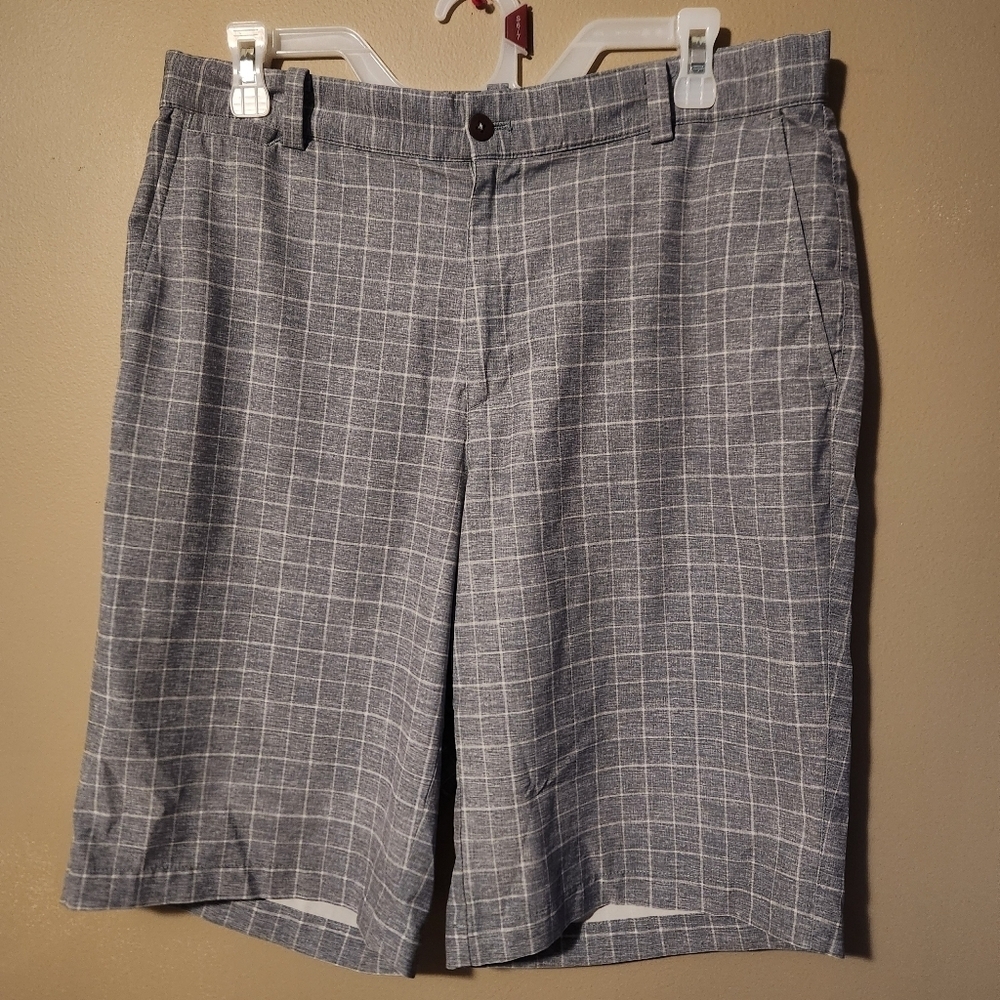 Nike Golf Shorts Plaid Checkered Grey And White Size 32